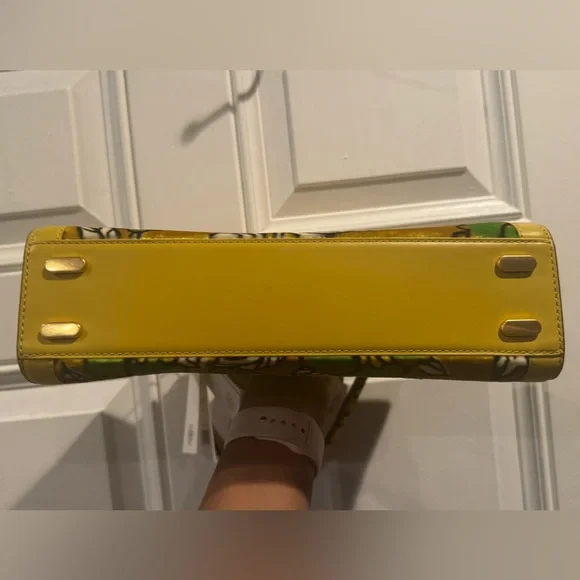 Tory Burch Yellow Floral Satchel - Picture 4 of 9